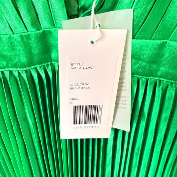 NWT L’idee Gala Midi Long Dress Bright Green Women’s Size 2 Formal Event Wedding - Picture 8 of 8